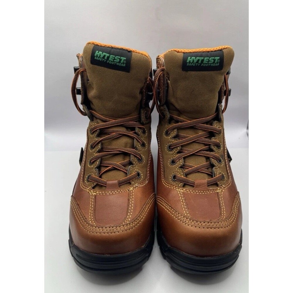 HYTEST Waterproof Safety Work Boots Mens 6 Womens 8 Brown EH ASTM F2413-11
